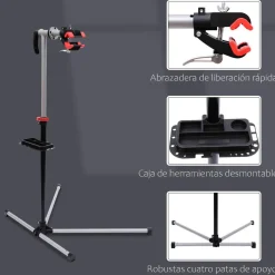 Homcom - Soporte para reparación de bicicleta
