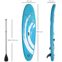 Homcom - Tabla de paddle surf hinchable Azul