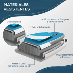 Homcom - Tabla de paddle surf hinchable Azul