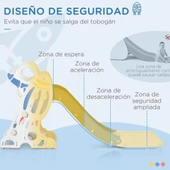 Homcom - Tobogán infantil azul