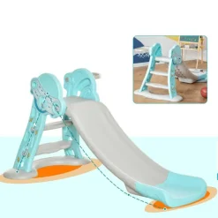 Homcom - Tobogán Infantil con Aro Baloncesto