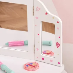 Homcom - Tocador de madera con taburete