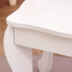 Homcom - Tocador de madera con taburete