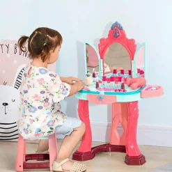 Homcom - Tocador infantil con cajón y taburete