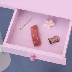 Homcom - Tocador Infantil con Taburete y Espejo HomCom