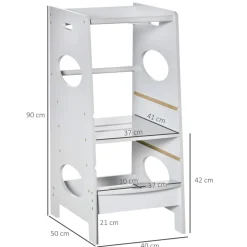 Homcom - Torre de aprendizaje madera Gris