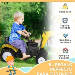 Homcom - Tractor Excavadora a pedales