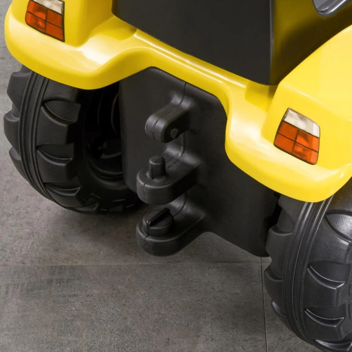 Homcom - Tractor excavadora a pedales amarillo