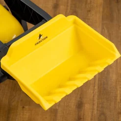 Homcom - Tractor excavadora a pedales con remolque amarillo