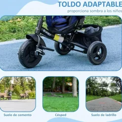 Homcom - Triciclo evolutivo Azul