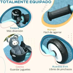 Homcom - Triciclo infantil Azul