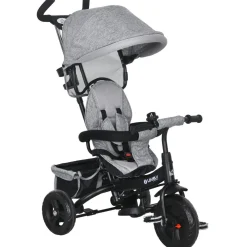Homcom - Triciclo para bebé con capota Gris