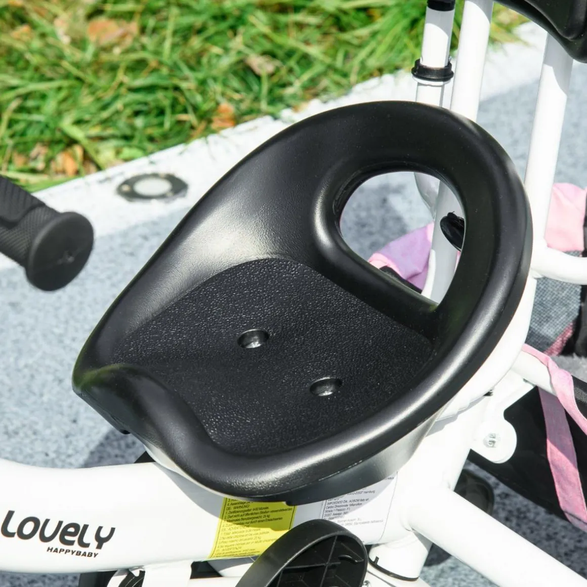 Homcom - Triciclo para bebé con capota Rosa