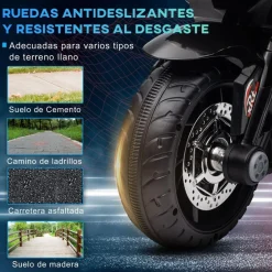 Homcom - Trimoto eléctrica infantil Negro/Azul