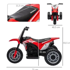 Homcom - Trimoto eléctrica infantil Honda