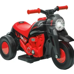 Homcom - Trimoto eléctrica batería 6 V con música y juegos Rojo