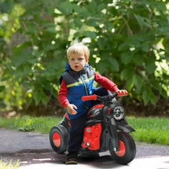 Homcom - Trimoto eléctrica batería 6 V con música y juegos Rojo