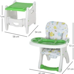 Homcom - Trona 3 en 1 verde