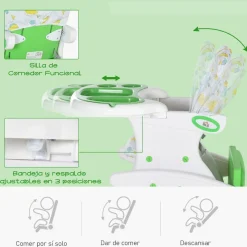 Homcom - Trona 3 en 1 verde