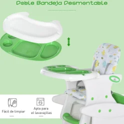 Homcom - Trona 3 en 1 verde