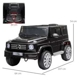 Homcom - Vehículo batería con mando Mercedes Negro