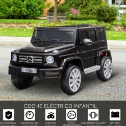 Homcom - Vehículo batería con mando Mercedes Negro
