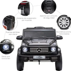 Homcom - Vehículo batería con mando Mercedes Negro