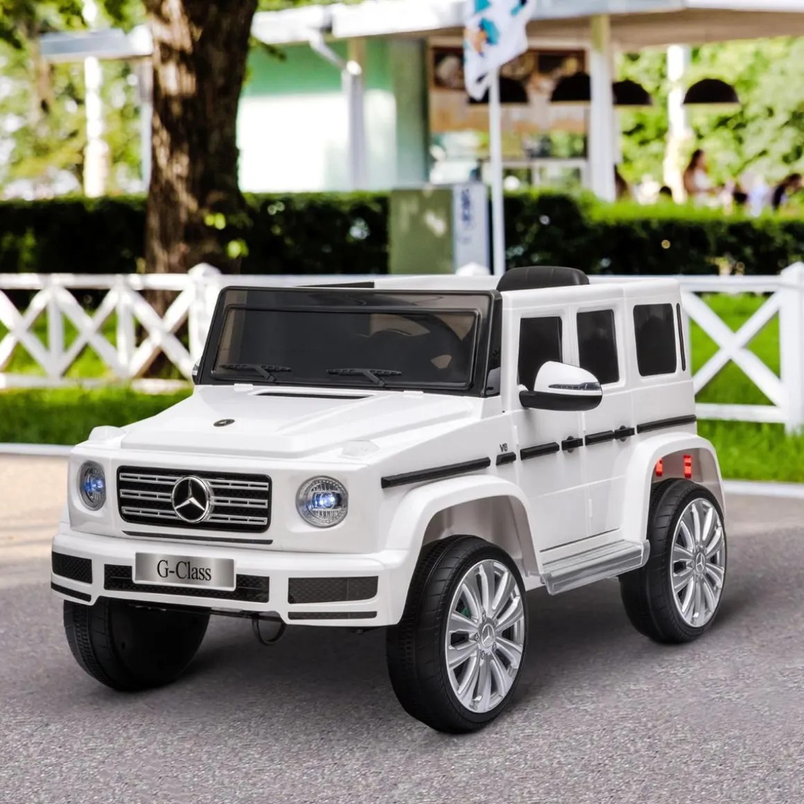 Homcom - Vehículo batería con mando Mercedes Blanco