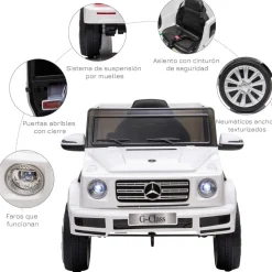 Homcom - Vehículo batería con mando Mercedes Blanco