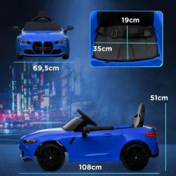 Homcom - Vehículo batería infantil BMW M4 Azul