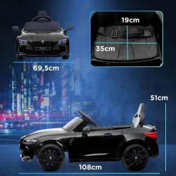 Homcom - Vehículo batería infantil BMW M4 Negro