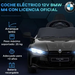 Homcom - Vehículo batería infantil BMW M4 Negro