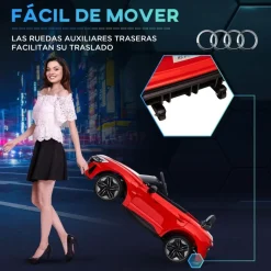 Homcom - Vehículo batería infantil Audi con mando a distancia