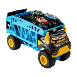 Hot Wheels - Camión transportador de Monster Trucks