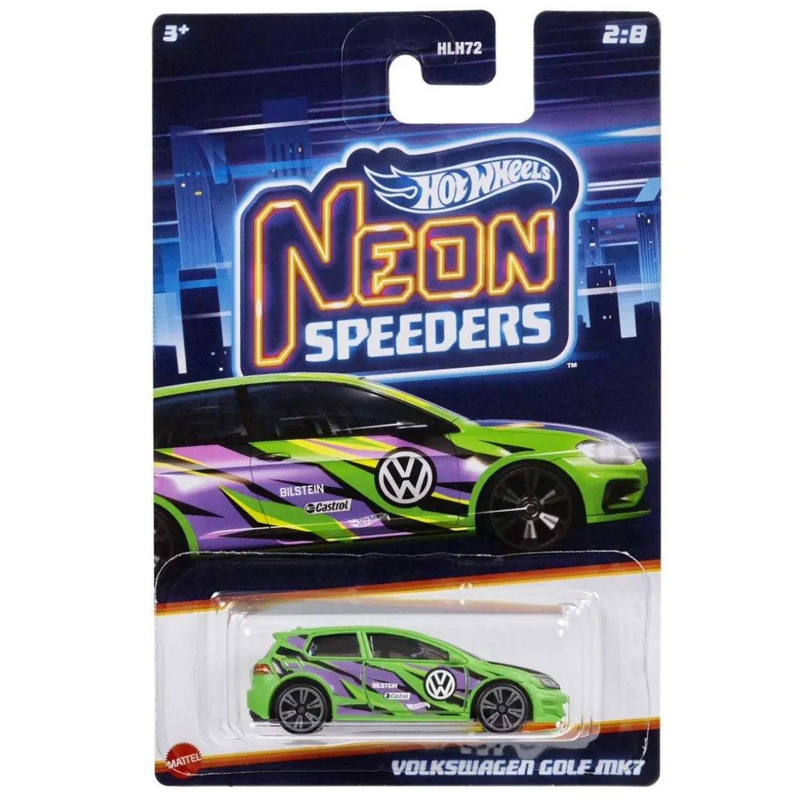 Hot Wheels - Coche juguete Rally Velocidad Neón ㅤ
