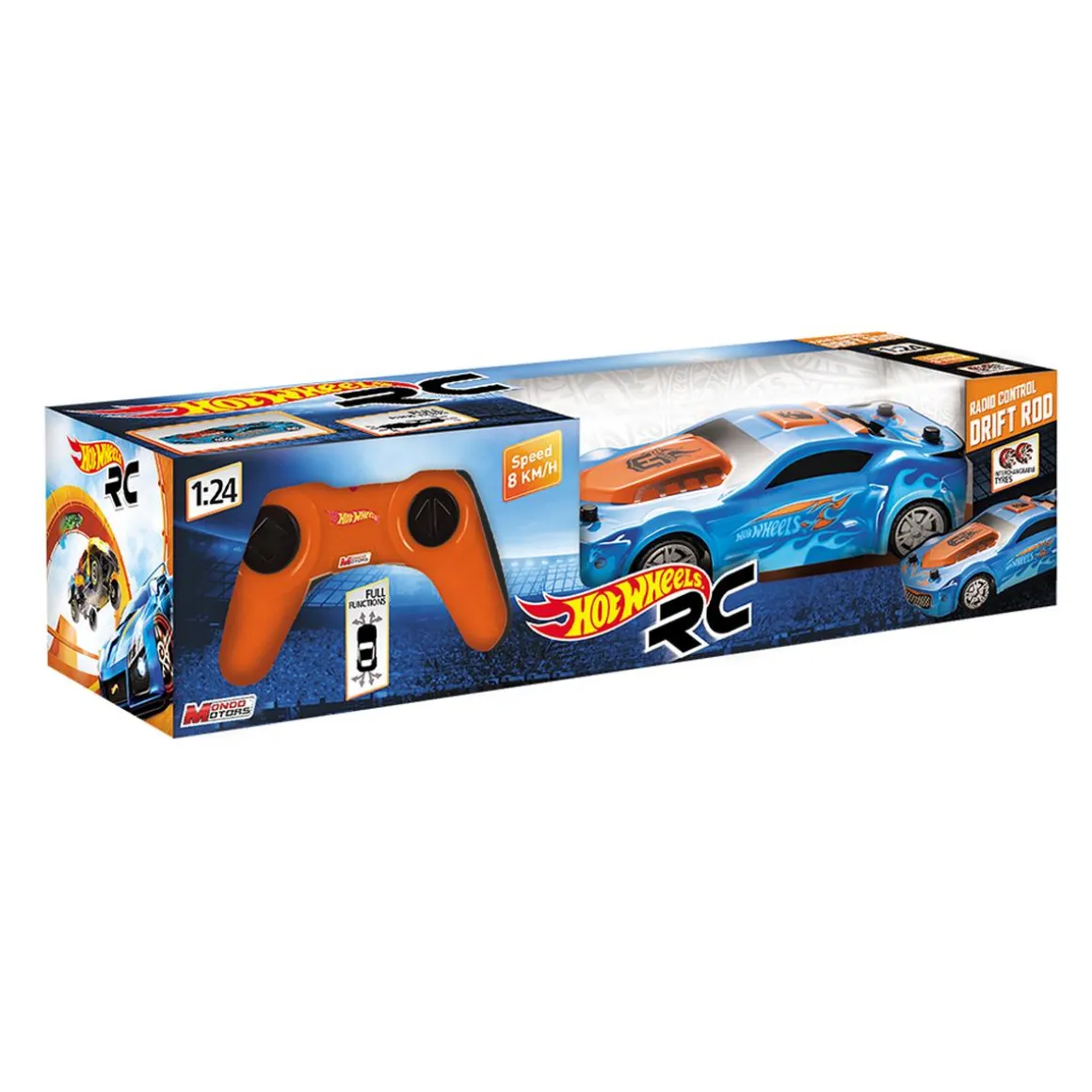 Hot Wheels - Coche Radiocontrol Drift Rod 1:24 (varios colores)