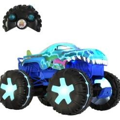 Hot Wheels - Coche teledirigido Mega-Wrex con luces