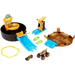 Hot Wheels - Playset neumáticos para acrobacias Monster Trucks