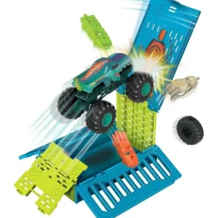 Hot Wheels - Vehículo Hot Wheels Monster Truck 1:24 con jaula de choque gigante
