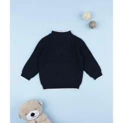 Jersey bebé azul con perrito bordado