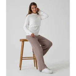Jersey de lactancia blanco de cuello alto