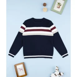 Jersey de niño a rayas azul y blanco