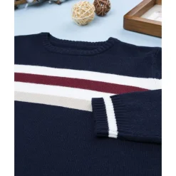 Jersey de niño a rayas azul y blanco