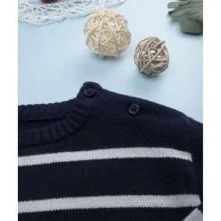 Jersey niño rayas azul y gris