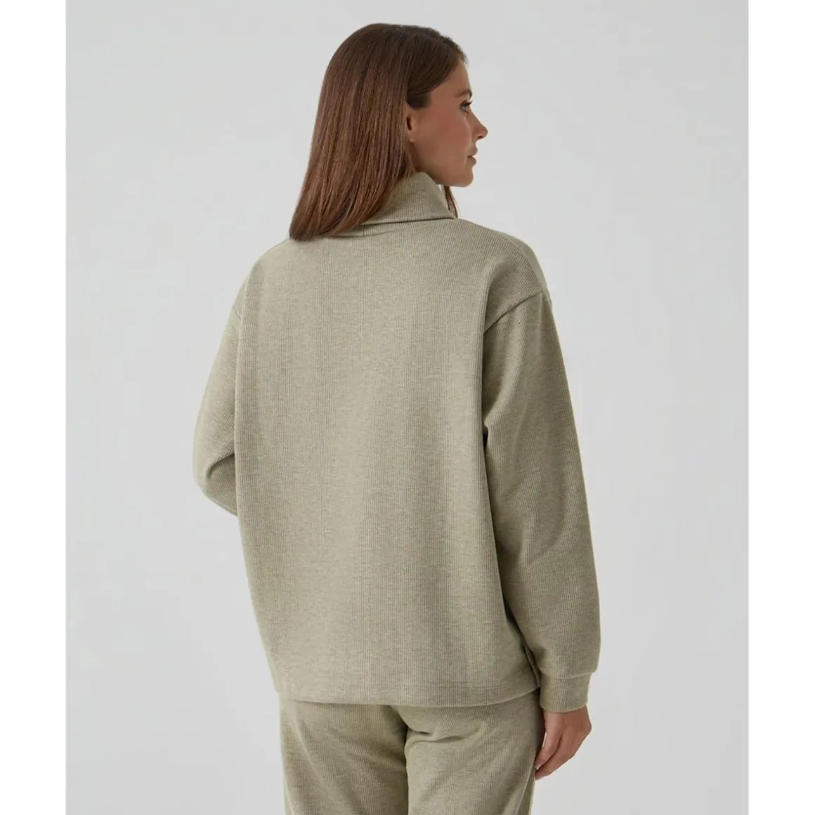 Jersey premamá verde “fake tricot”