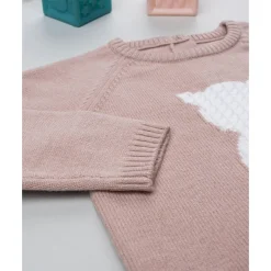 Jersey rosa de niña con gato