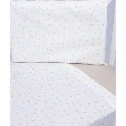 Juego de Cuna 3 Piezas con Flores Naranjas