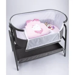 Juego de cuna de 3 piezas rosa