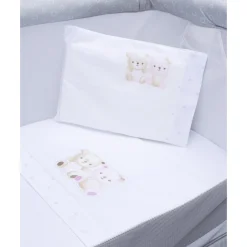 Juego de Sábanas Cuna 3 Piezas "Ositos" (Niña)