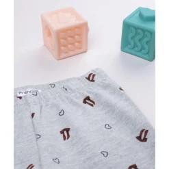 Leggings niña grises con corazones y lazos